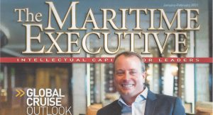 Cover of the martime executive magazine