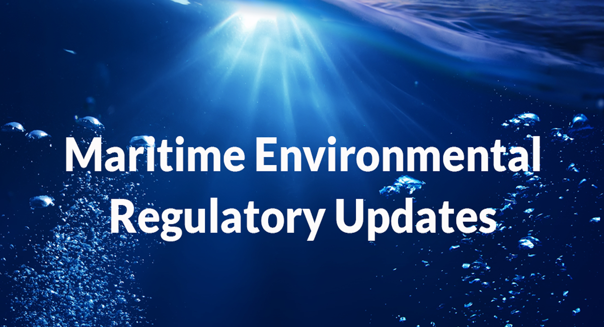 Maritime Environmental Regulatory Updates banner